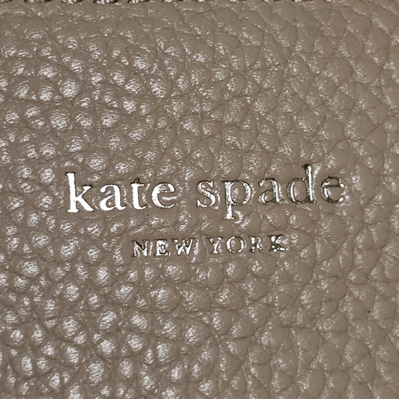 Kate Spade NWOT Knott Colorblock Pebbled Leather Medium backpack. Warm stone - Picture 10 of 15